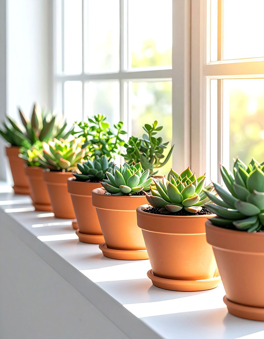 Succulent window ledge - 30 dining room succulent ideas