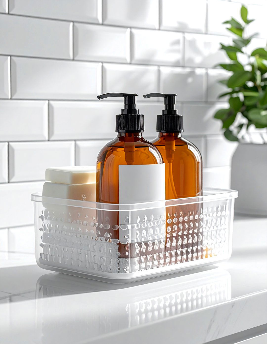 Suction Cup Basket - 30 bathroom hanging storage ideas
