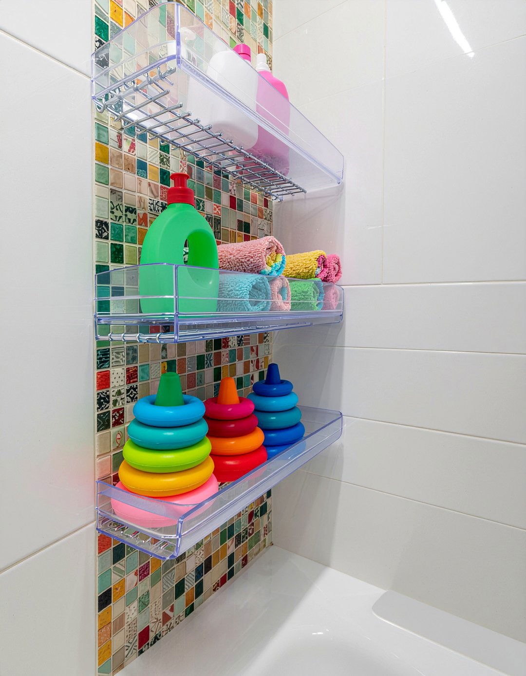 Suction Cup Corner Rack - 30 bathroom corner storage ideas