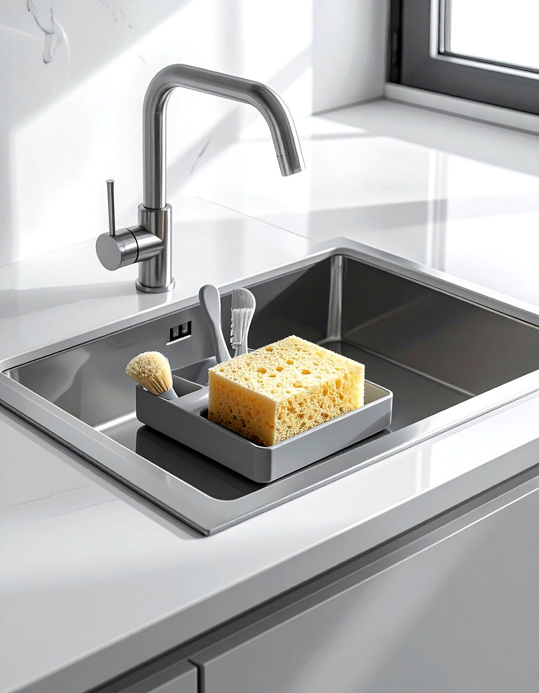Suction Cup Sink Caddy - 30 removable kitchen ideas