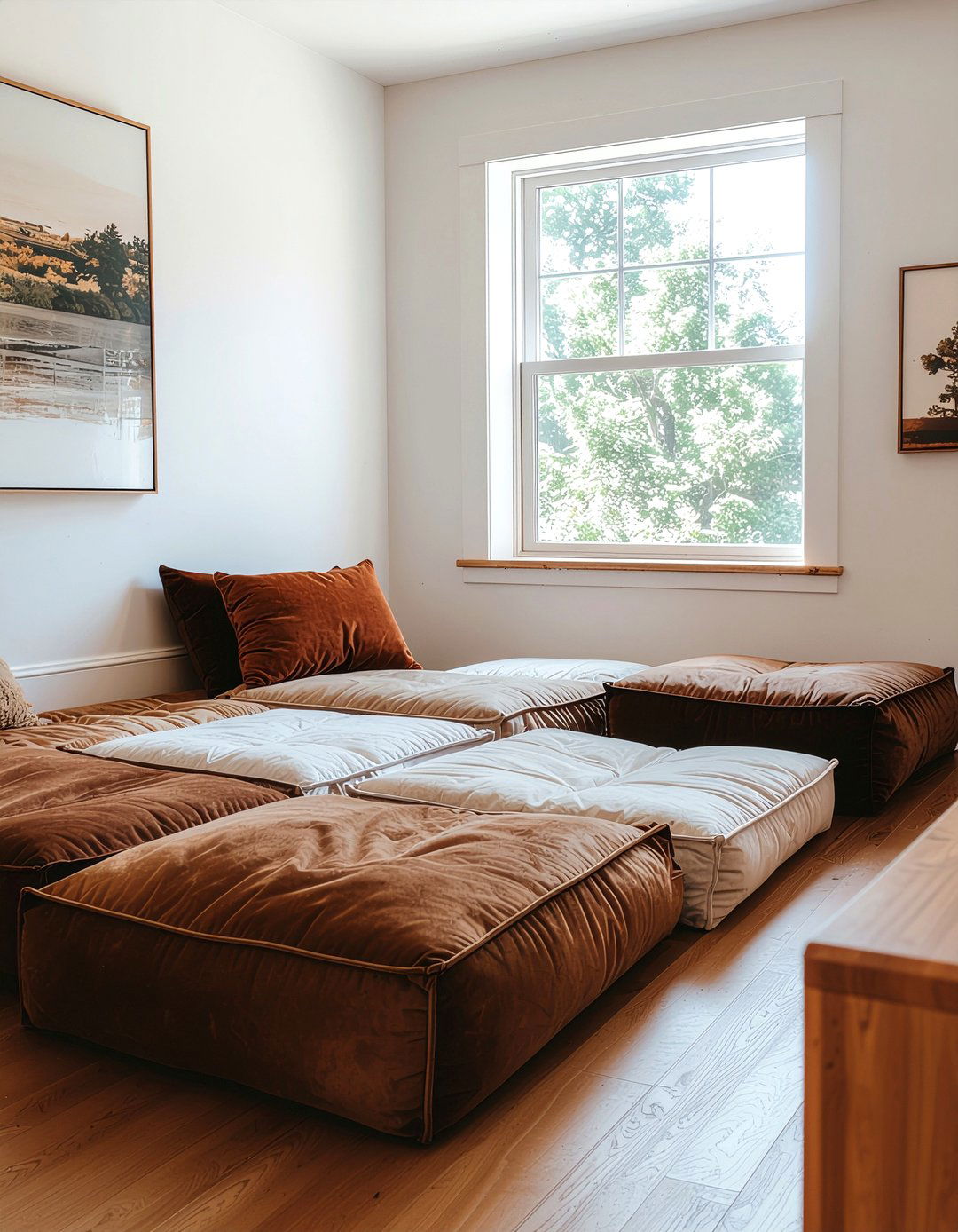 Suede Floor Cushions - 30 suede living room ideas