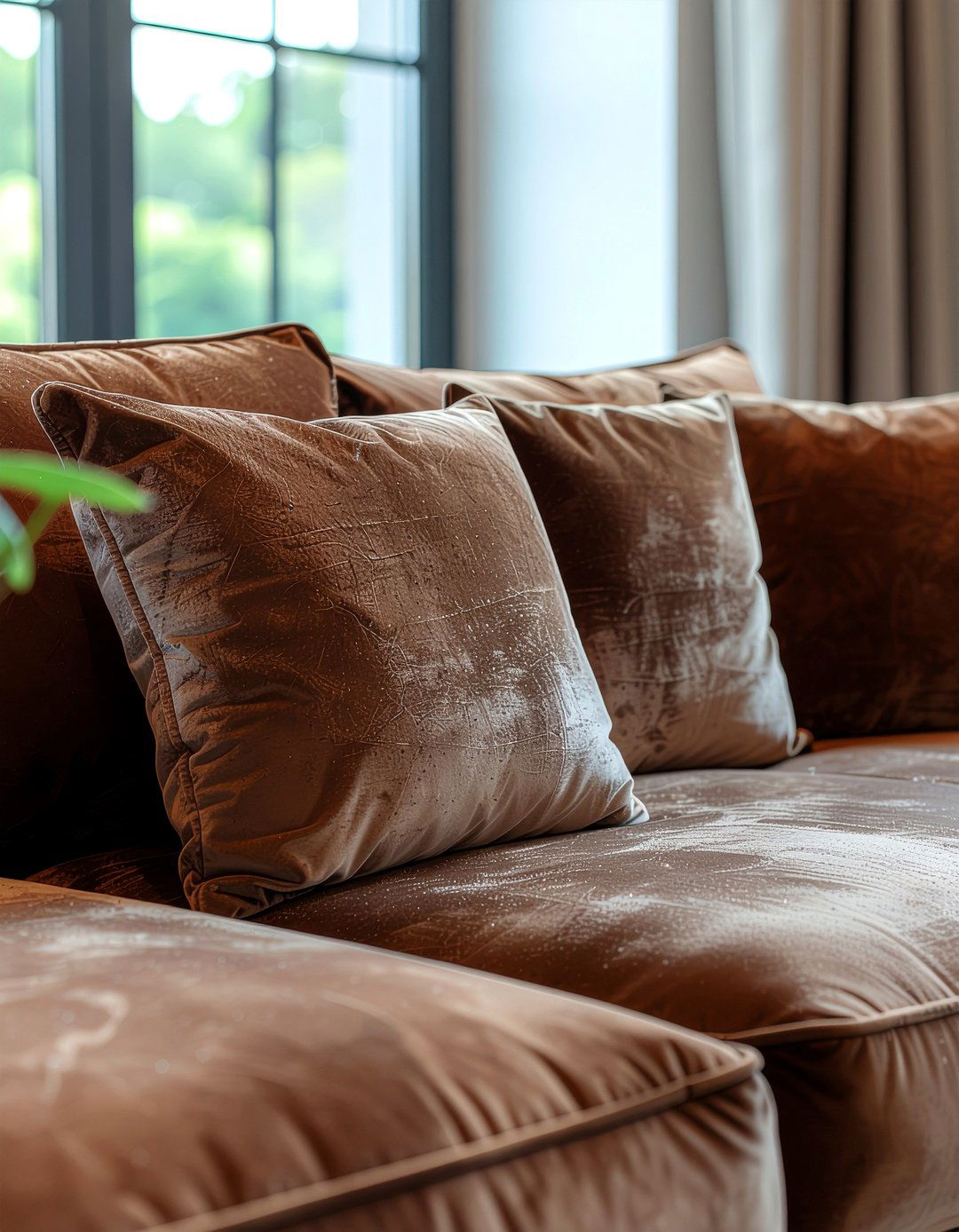 Suede Living Room Pillows - 30 layered texture living room ideas