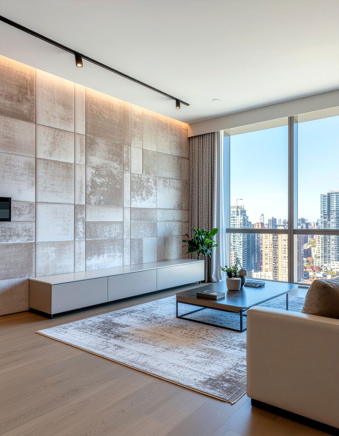 Suede Wall Panels - 30 suede living room ideas