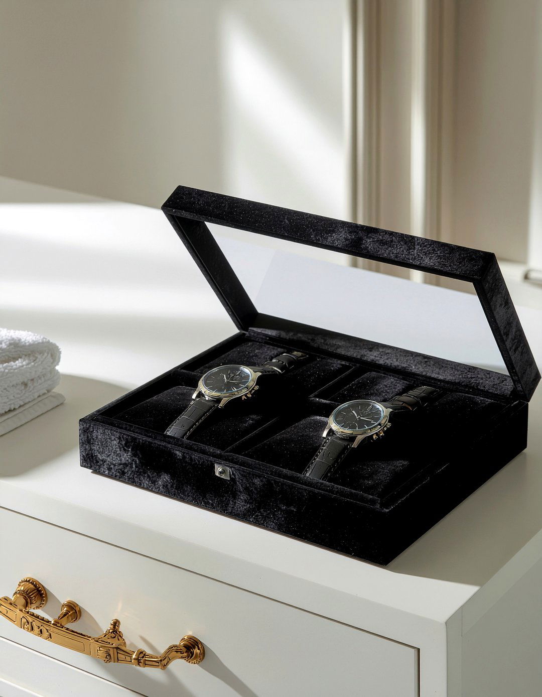 Suede Watch Box - 30 bedroom decorative boxes