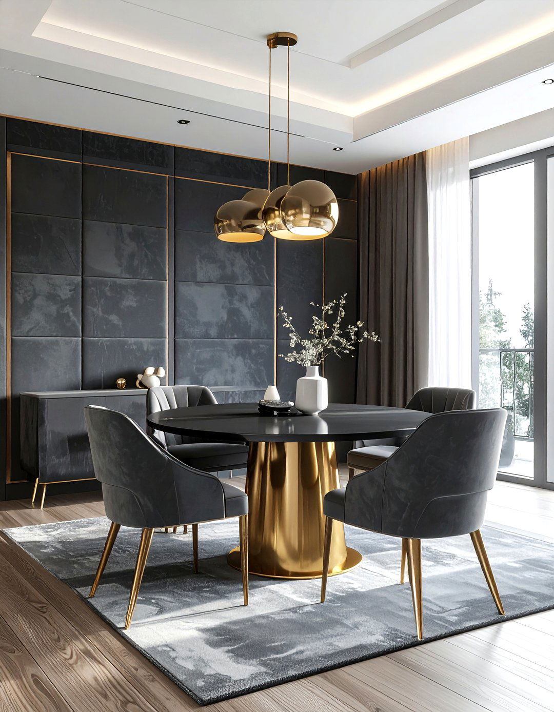 Suede finish wallpaper dining room - 30 textured wallpaper dining room ideas