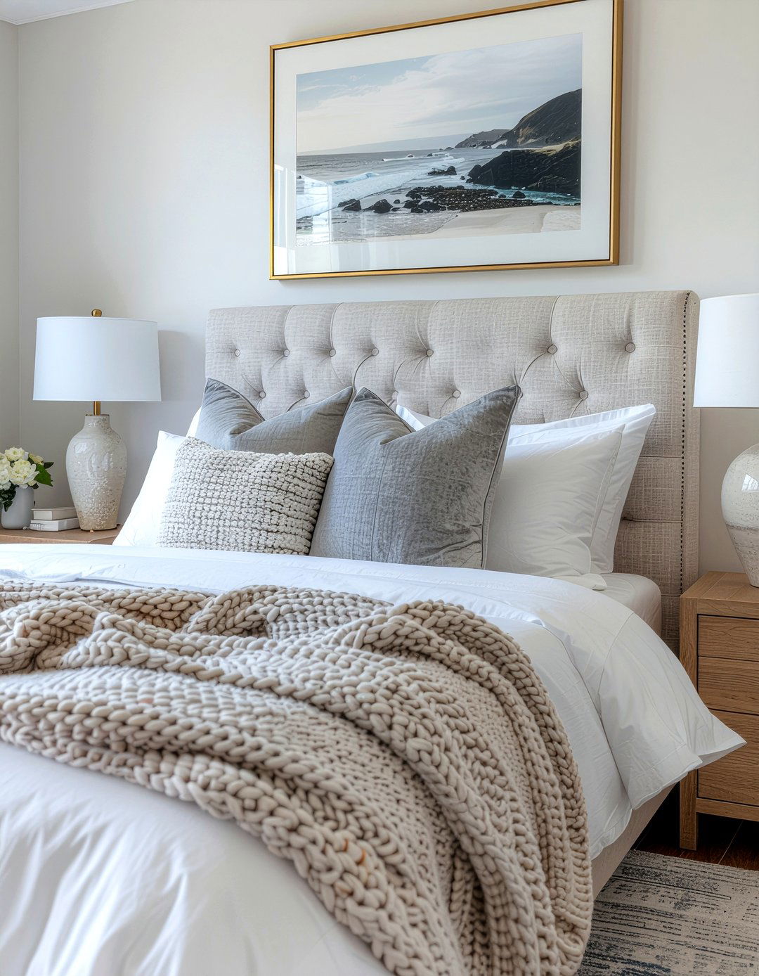 Suede headboard - 30 suede bedroom ideas