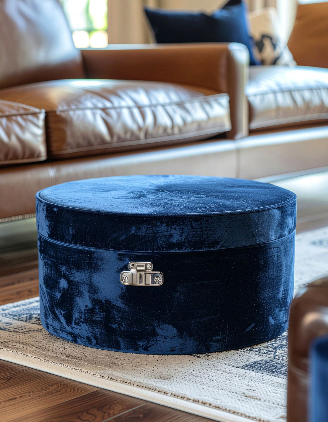 Suede storage box - 30 living room storage box ideas