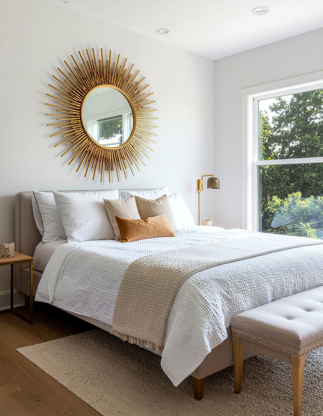 Sunburst Accent Mirror - 30 bedroom decorative mirrors