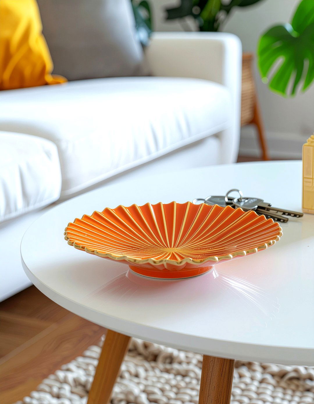 Sunburst Ceramic Plate - 30 living room trinket dishes