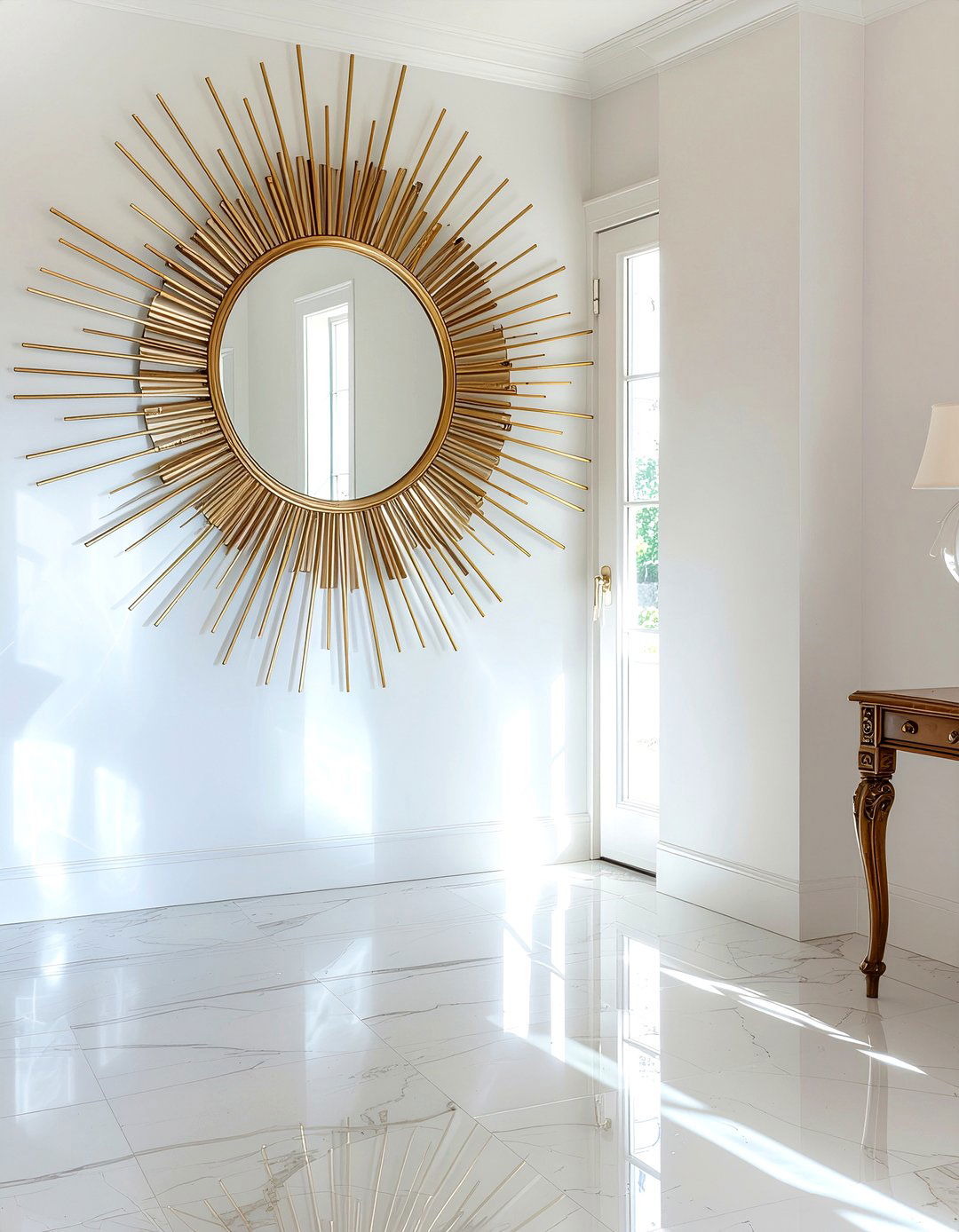 Sunburst Floor Mirror - 30 floor mirror ideas