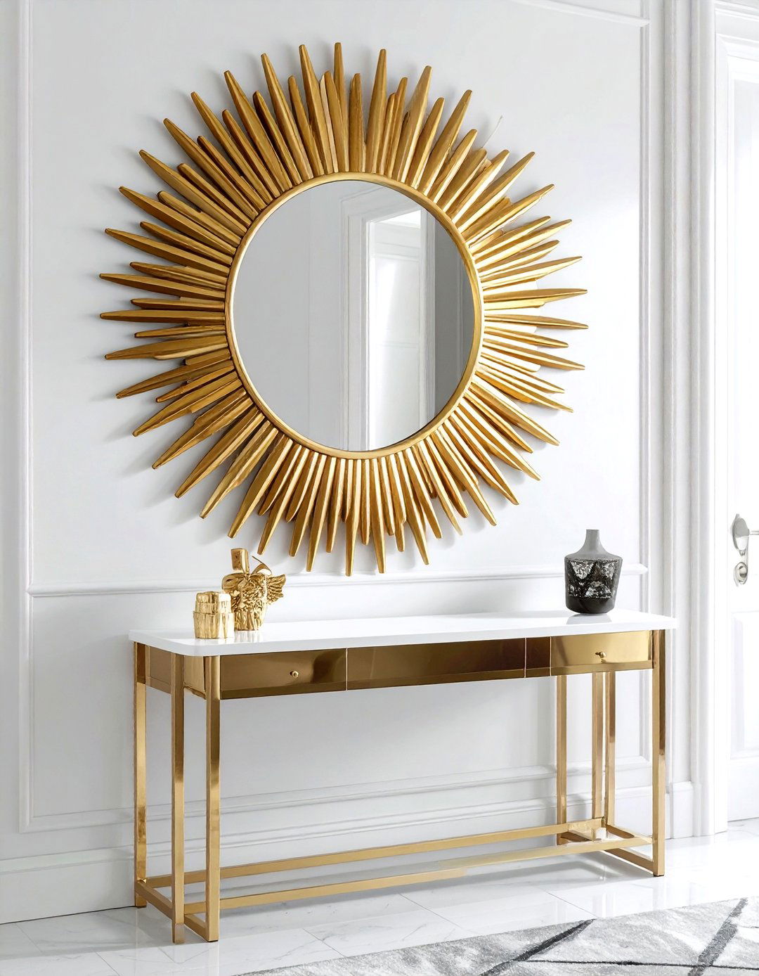 Sunburst Mirror - 30 Hollywood regency decor ideas