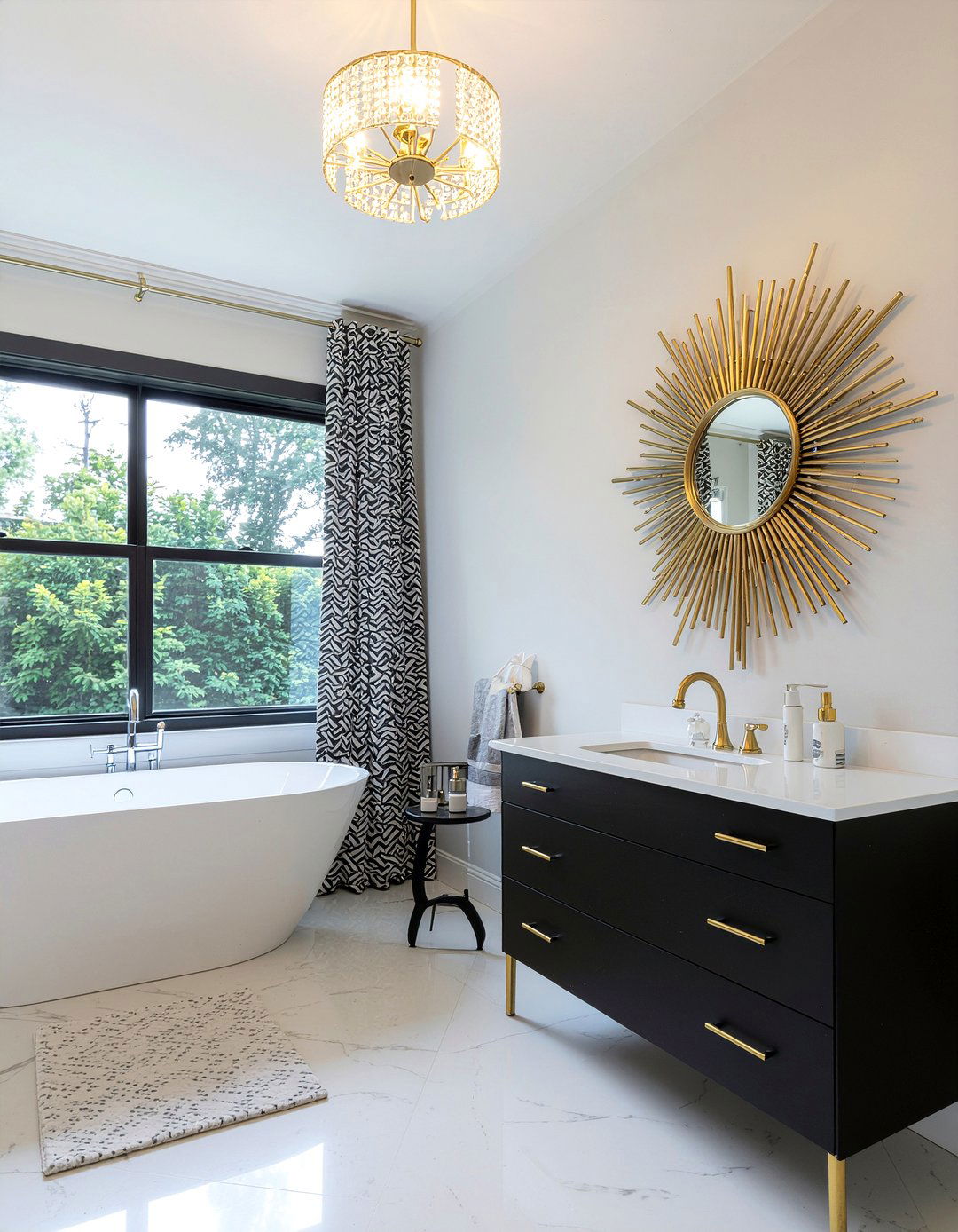 Sunburst Mirror - 30 bathroom mirror accent ideas