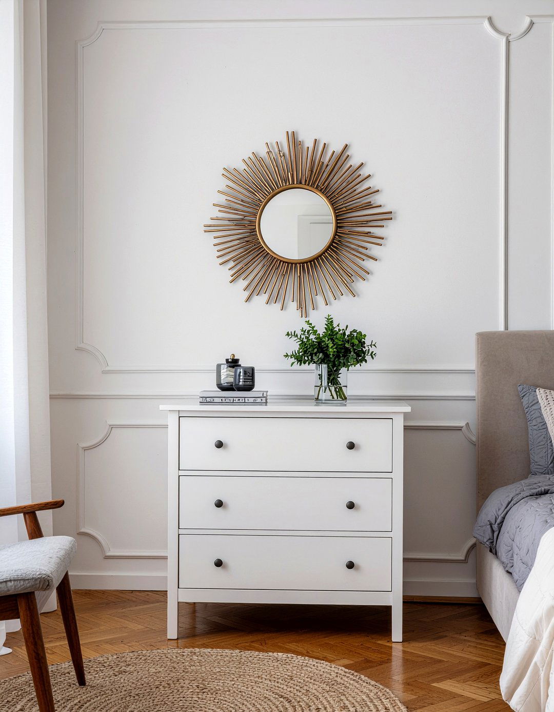 Sunburst Wall Mirror - 30 Hollywood regency bedroom ideas