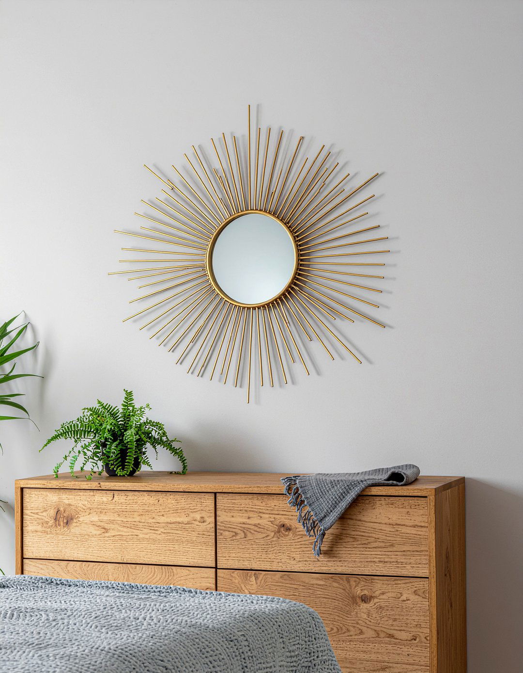 Sunburst Wall Mirror - 30 bedroom mirror ideas