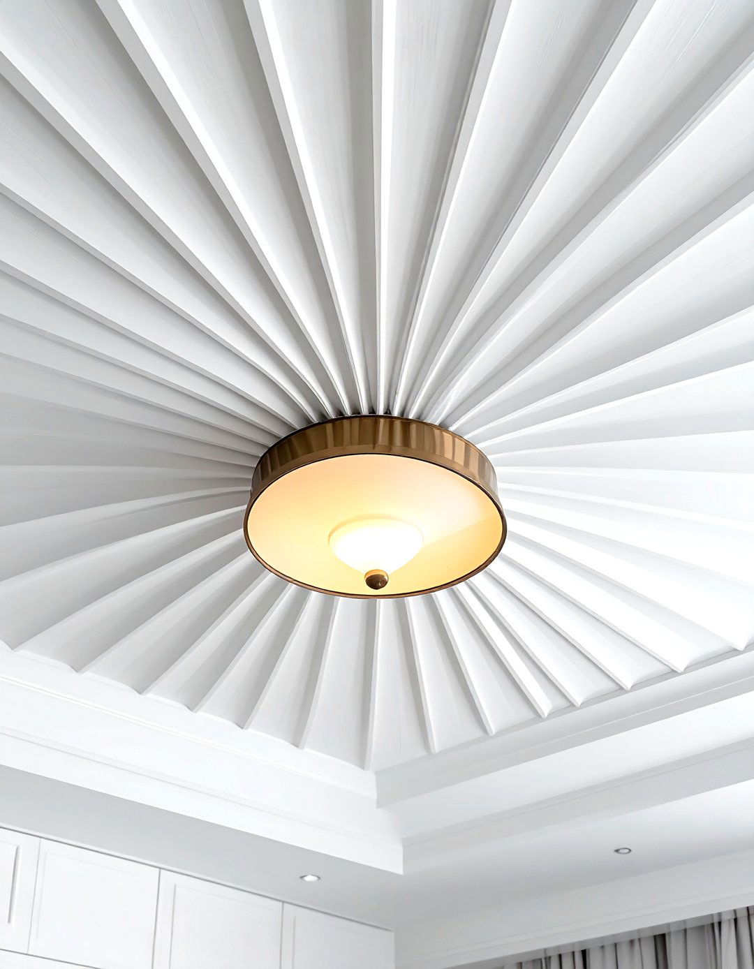 Sunburst ceiling medallion - 30 living room ceiling medallion ideas
