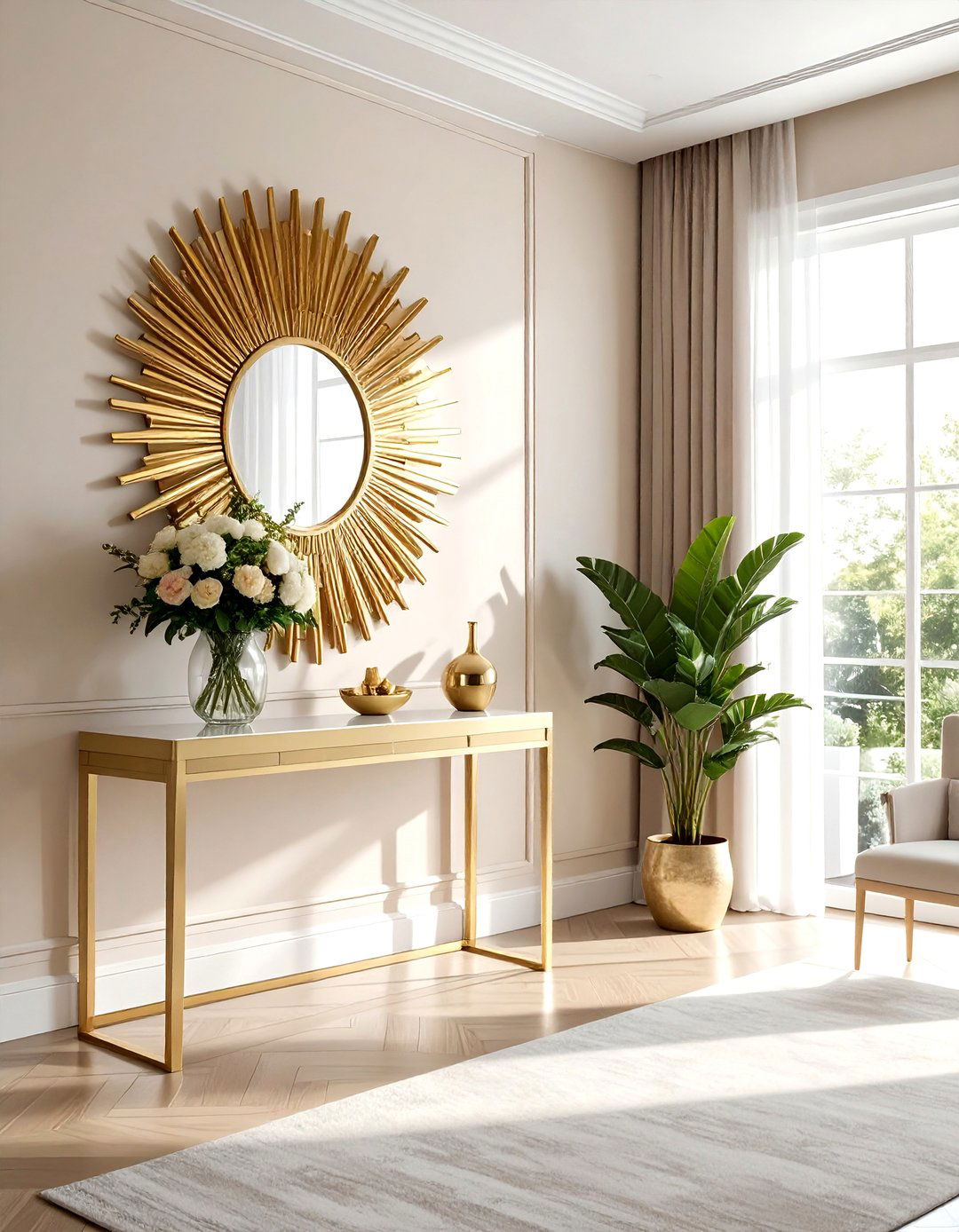 Sunburst mirror - 30 grandmillennial decor ideas