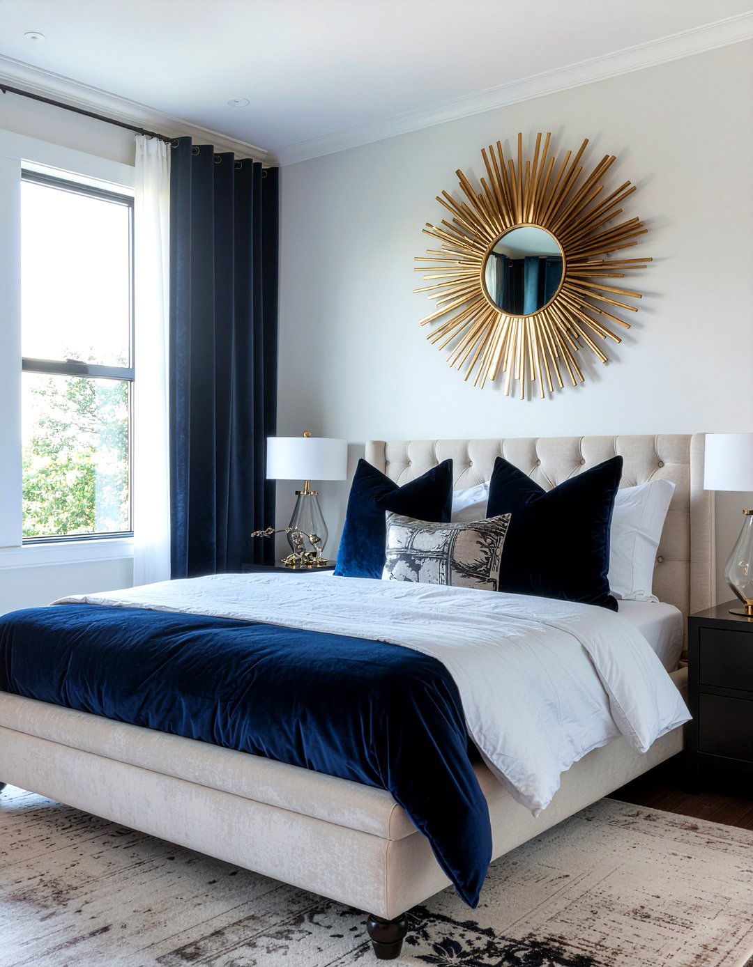 Sunburst wall mirror - 30 bedroom wall mirrors