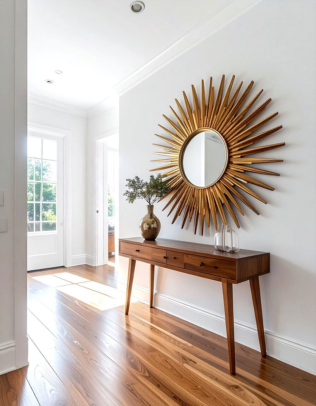 Sunburst wall mirror - 30 mid-century modern decor ideas