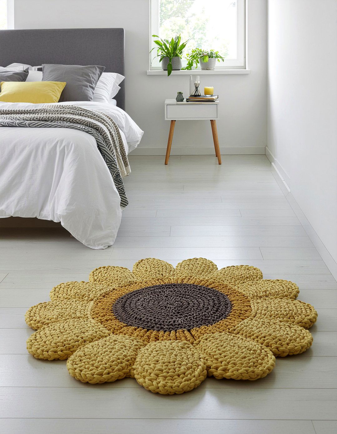 Sunflower Area Rug - 30 sunflower bedroom ideas