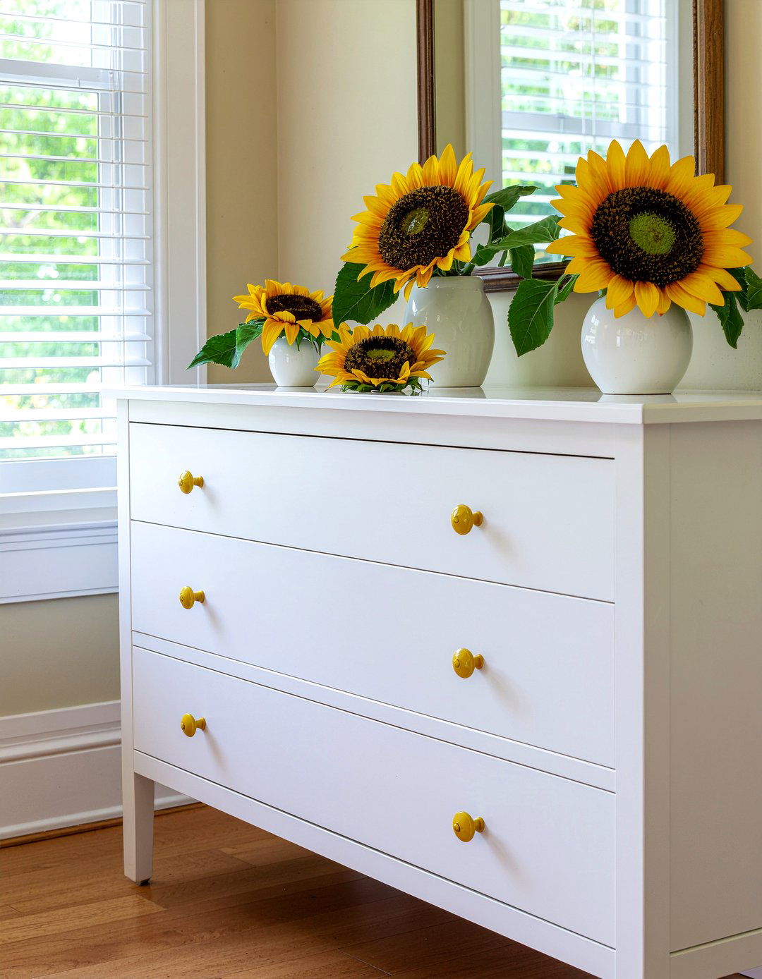 Sunflower Drawer Knobs - 30 sunflower bedroom ideas