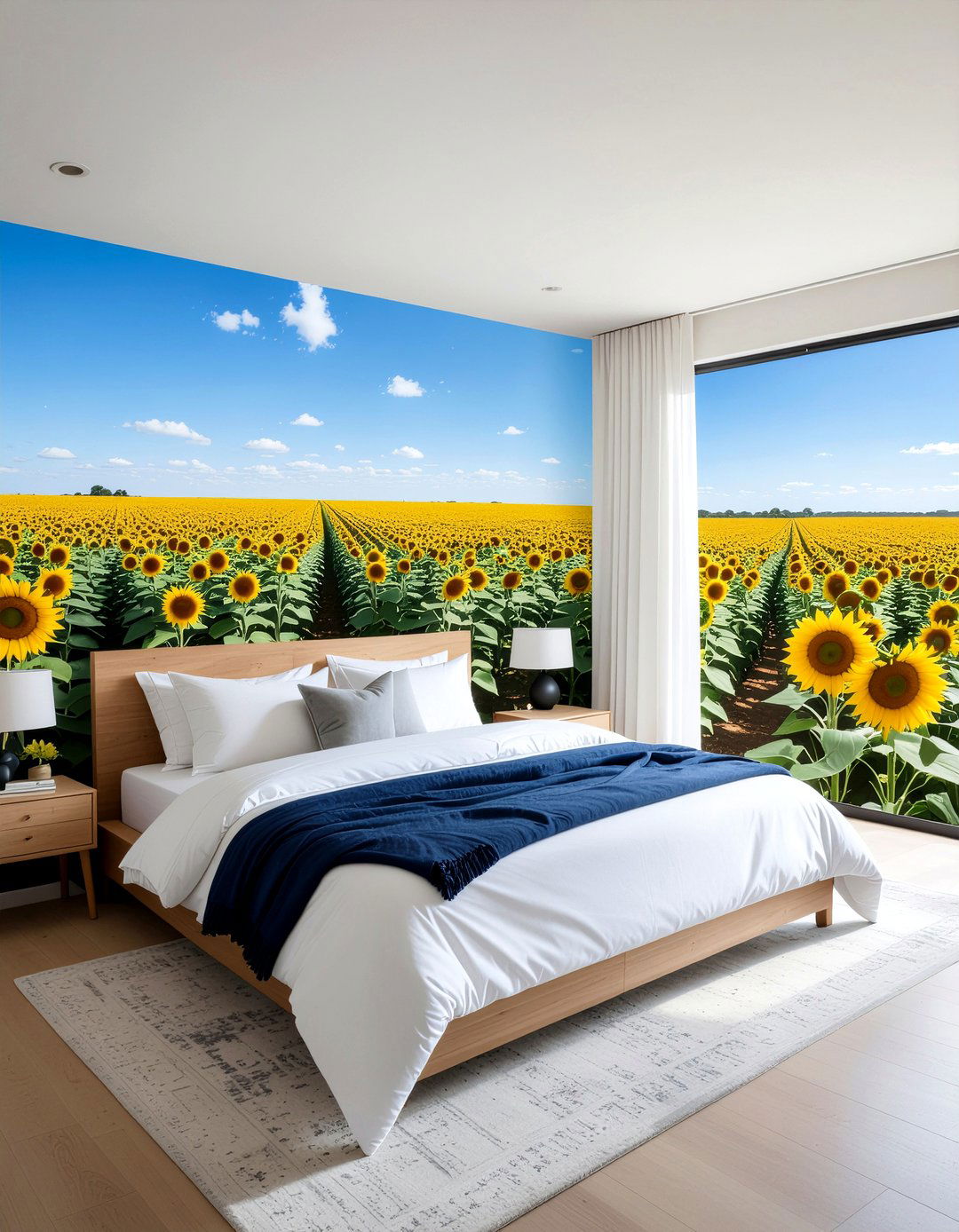 Sunflower Wallpaper Mural - 30 sunflower bedroom ideas