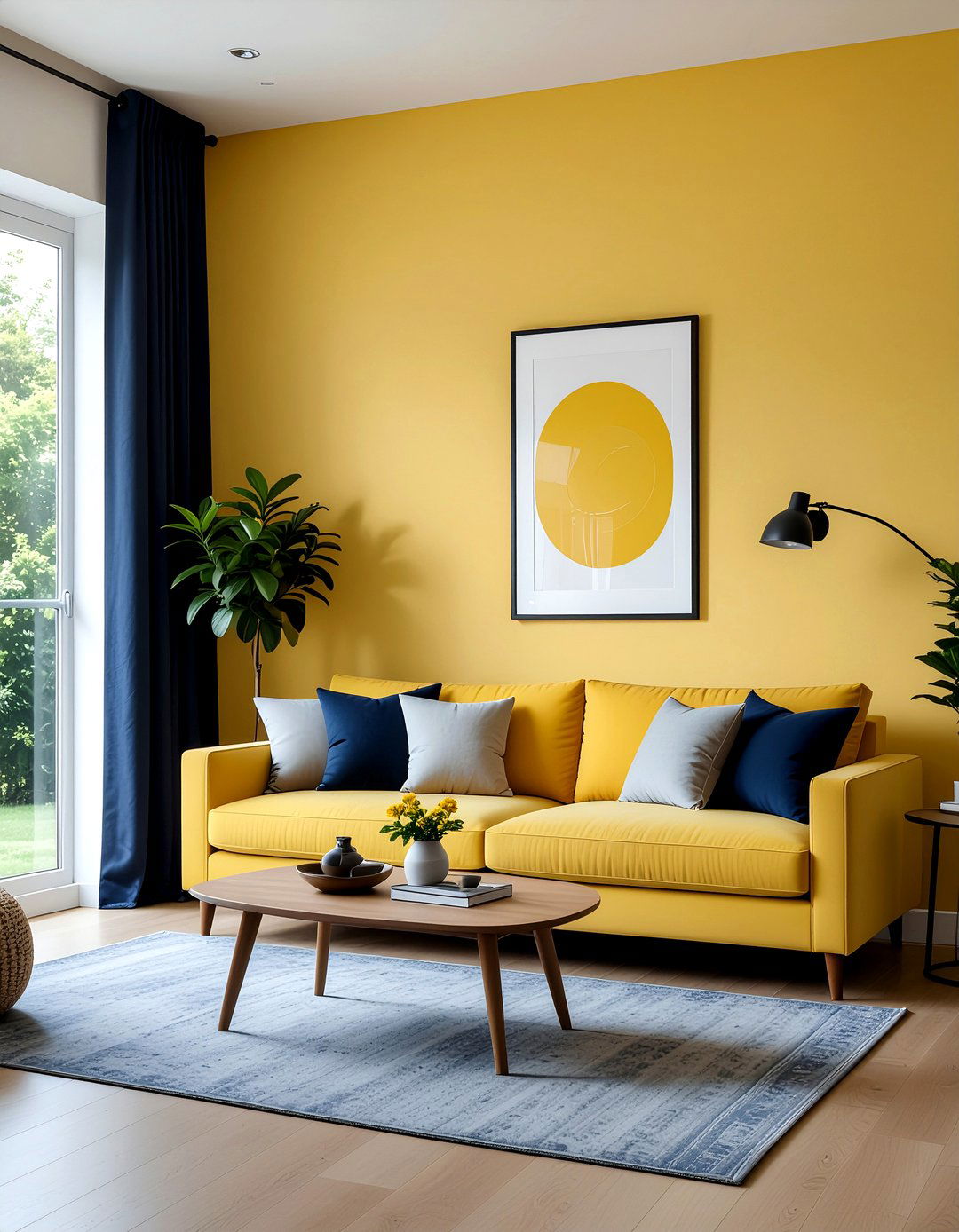 Sunflower Yellow Living Room - 30 bold color living room ideas