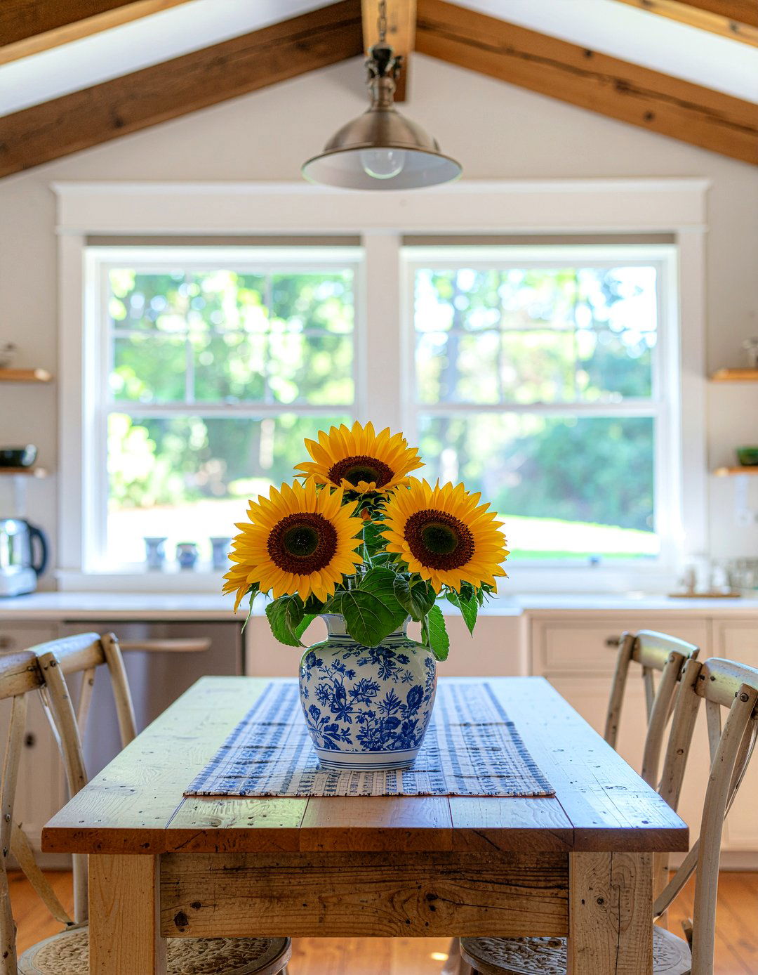 Sunflower kitchen table arrangement - 30 kitchen flower arrangement ideas