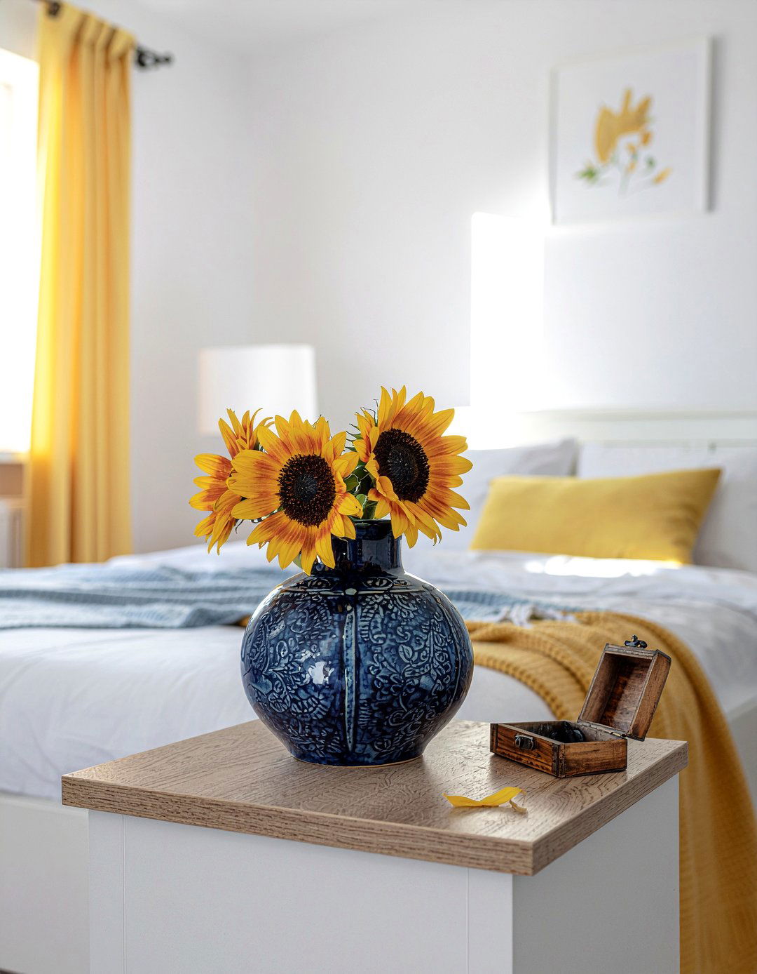 Sunflowers On Dresser - 30 bedroom flower arrangements