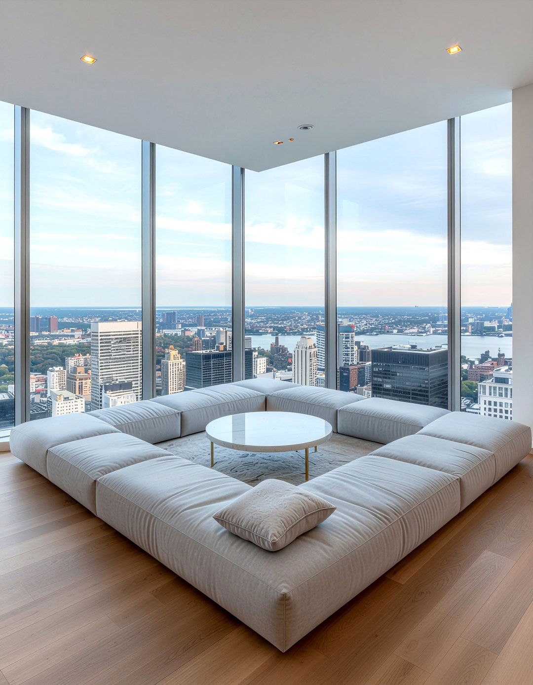 Sunken Seating Area - 30 penthouse living room ideas