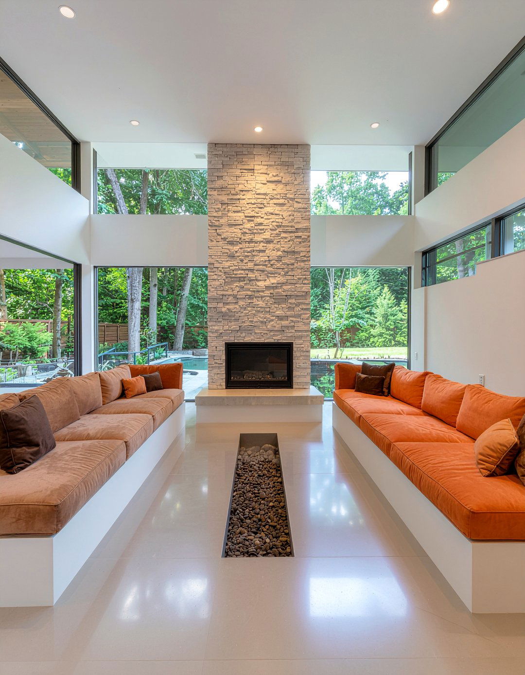 Sunken Seating Living Room - 30 magazine living room ideas