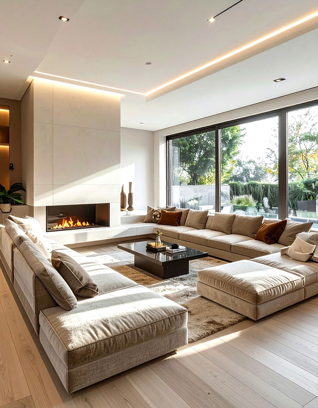 Sunken living room - 30 living room zoning ideas