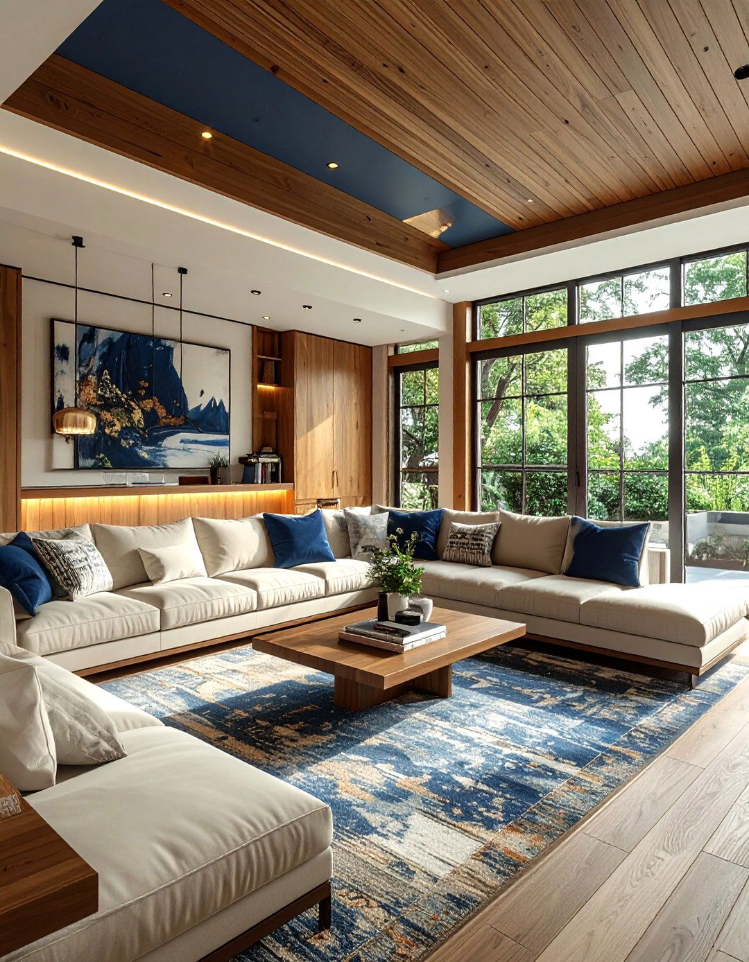 Sunken open living room - 30 open concept living room ideas