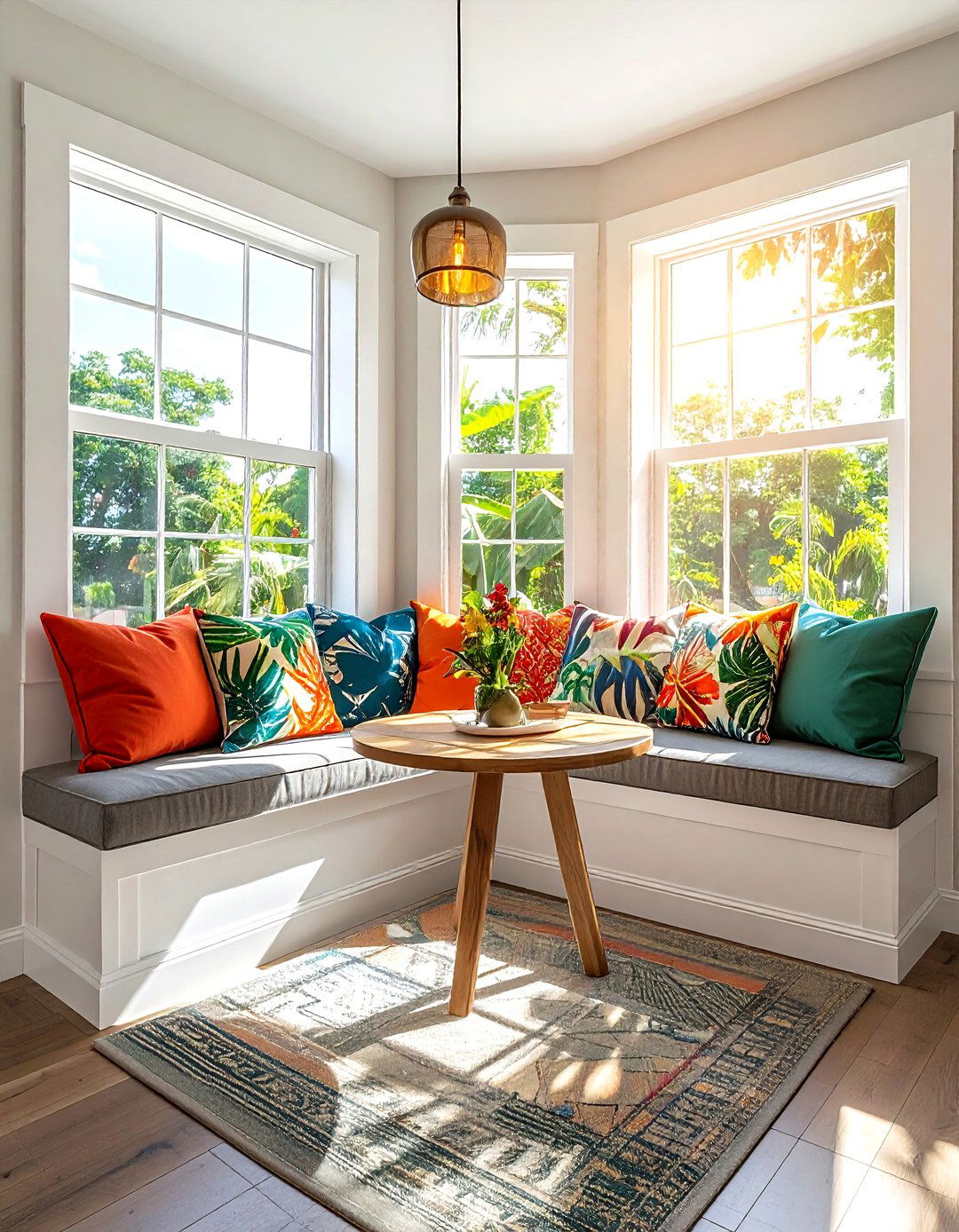 Sunlight Filled Breakfast Nook - 30 tropical kitchen ideas