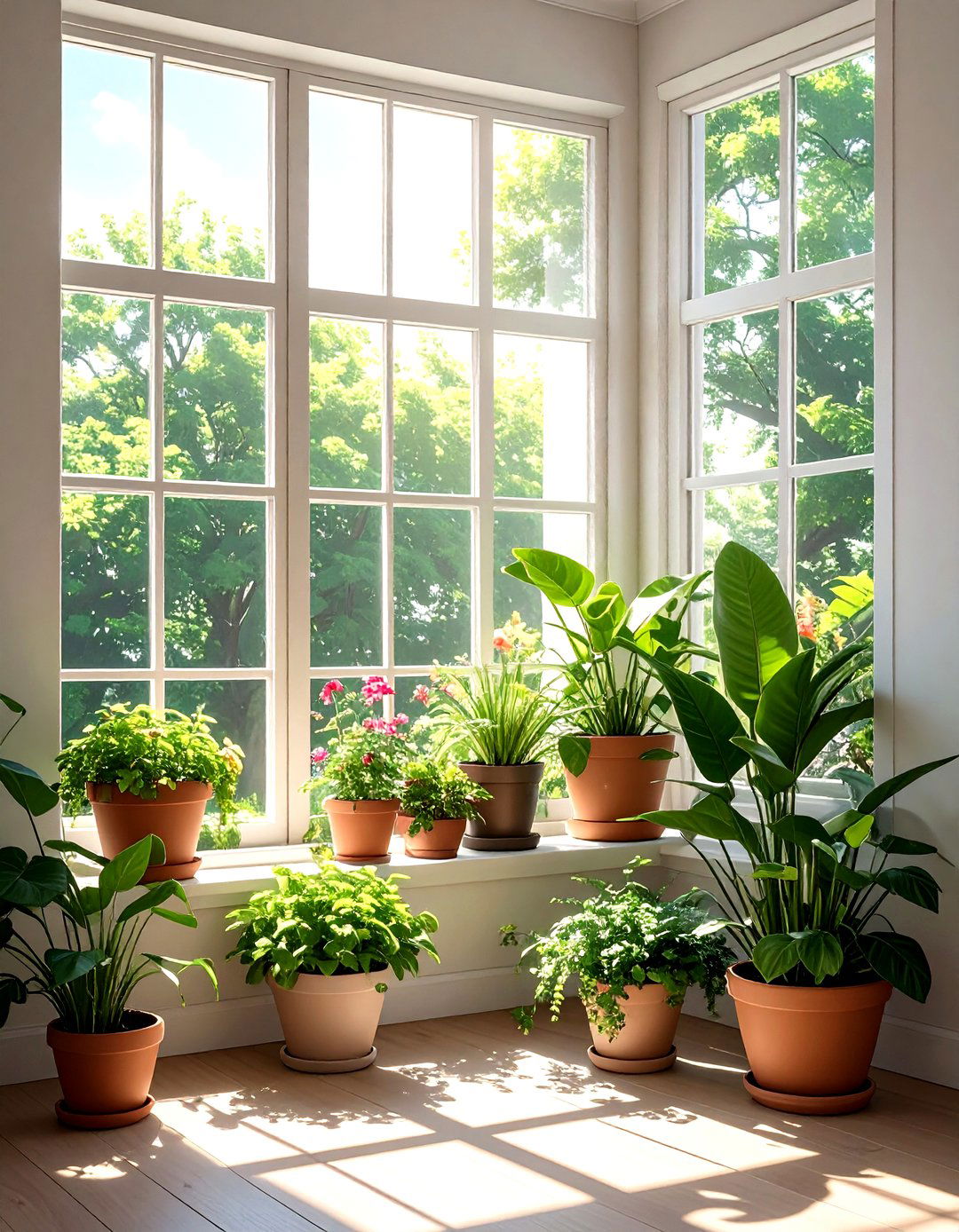 Sunny Corner Garden Window - 30 kitchen garden window ideas