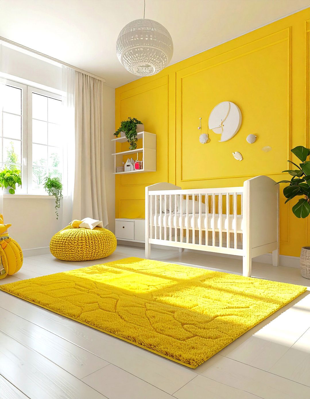 Sunny Nursery Yellow Bedroom - 30 bright yellow bedroom ideas
