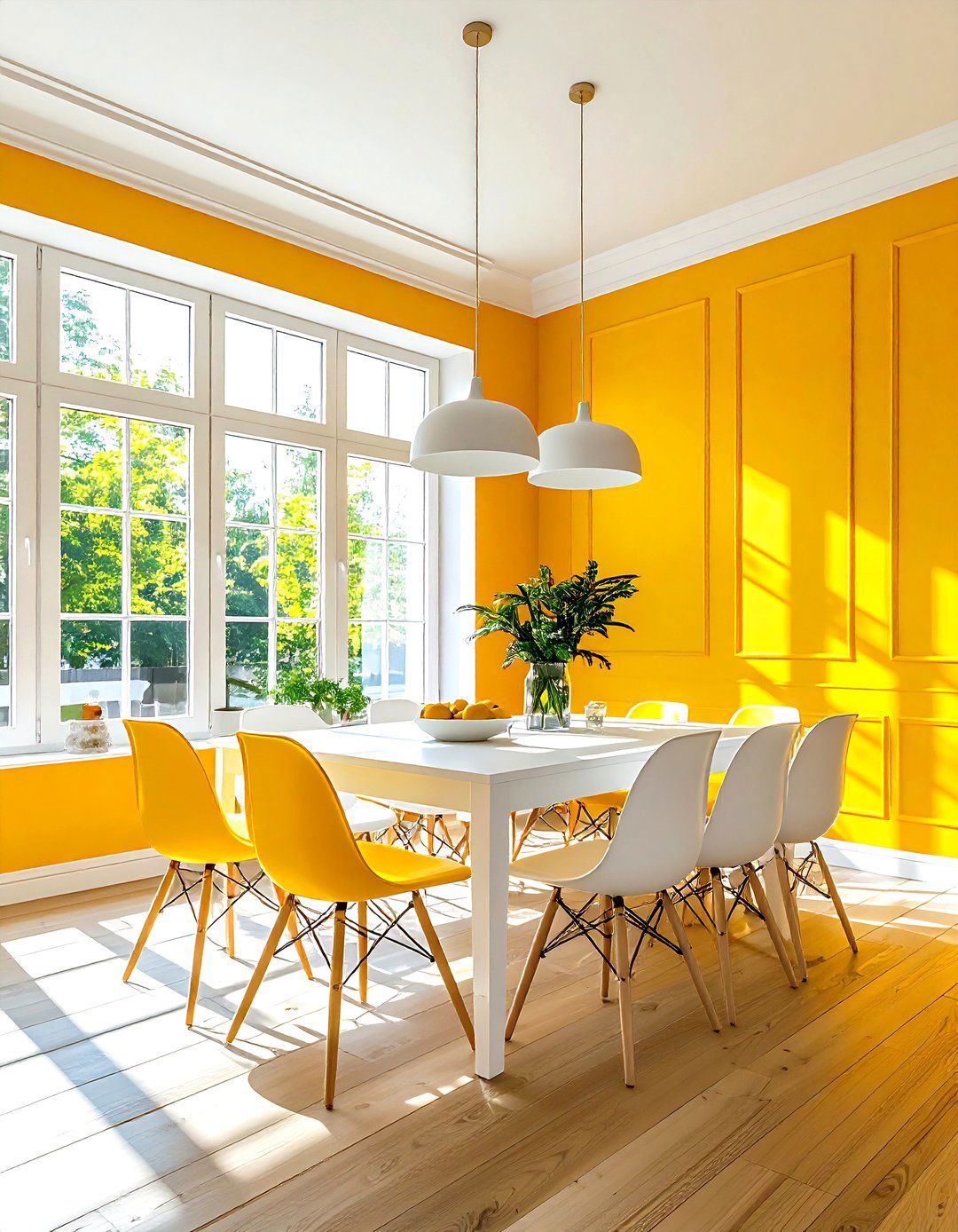 Sunny yellow dining room - 30 yellow dining room ideas