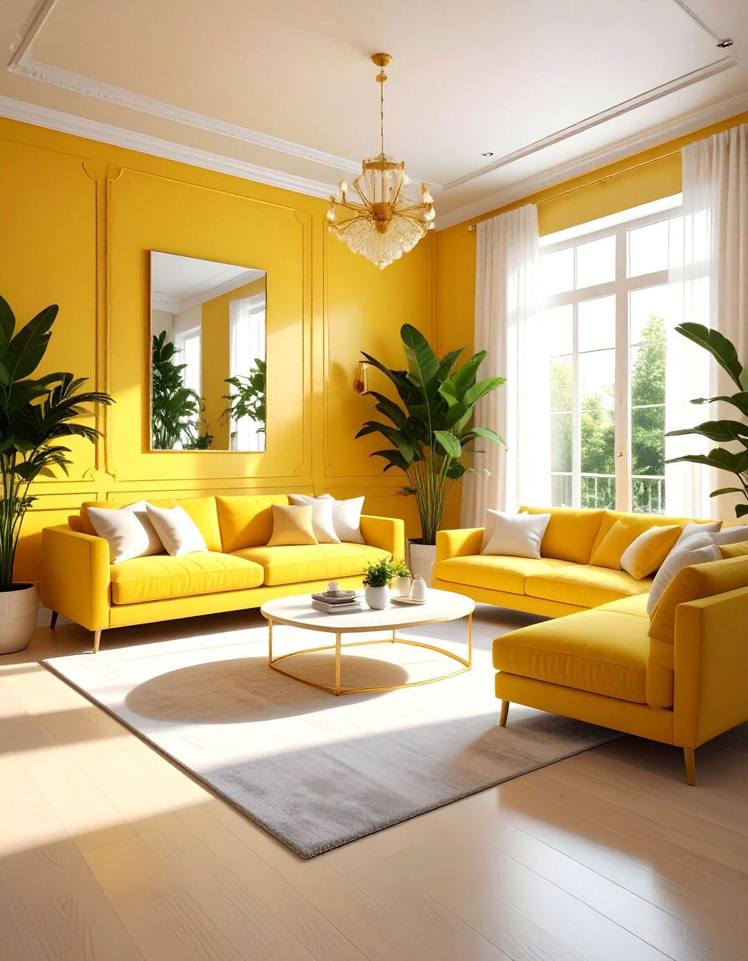 Sunny yellow living room - 30 yellow living room ideas