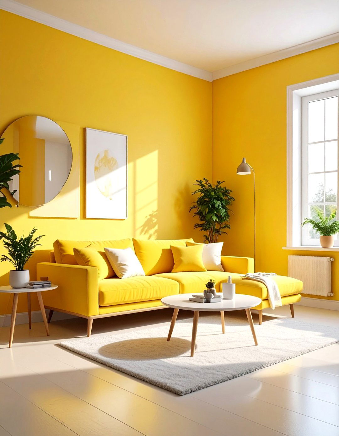 Sunny yellow small living room - 30 bright yellow living room ideas