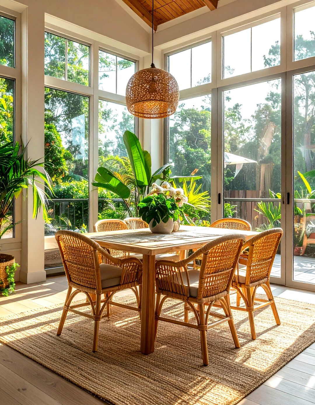 Sunroom Dining Area - 30 dining room renovation ideas