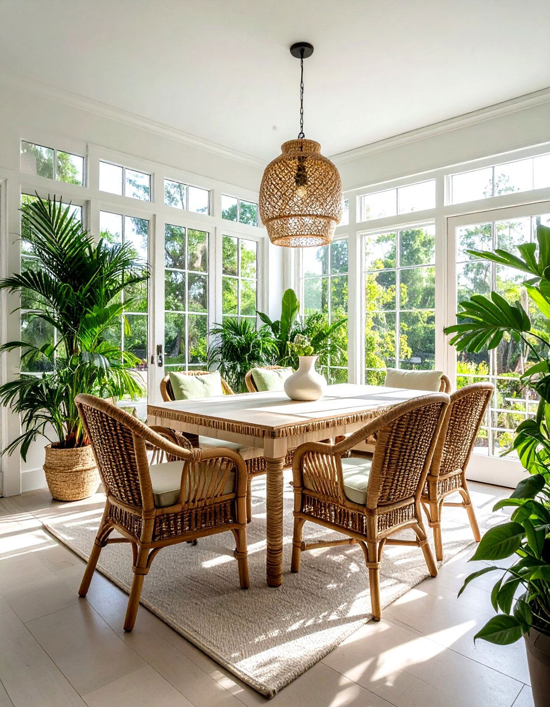 Sunroom Dining Room - 30 layered dining room ideas