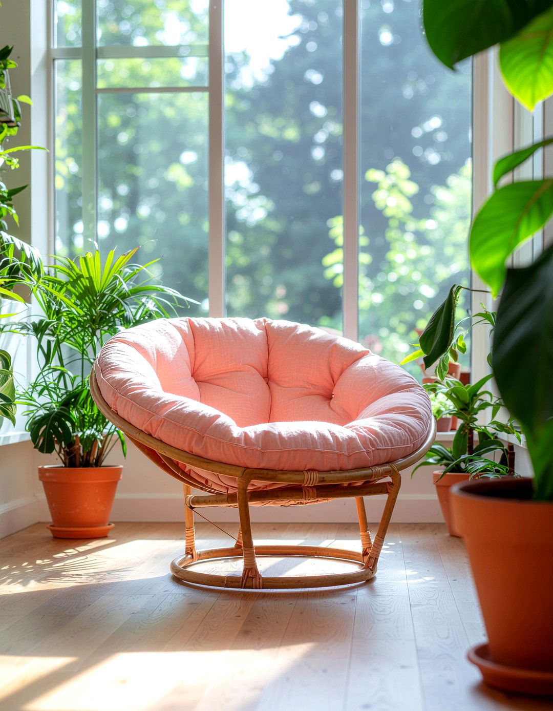 Sunroom Papasan Chair Setting - 30 living room papasan chair ideas