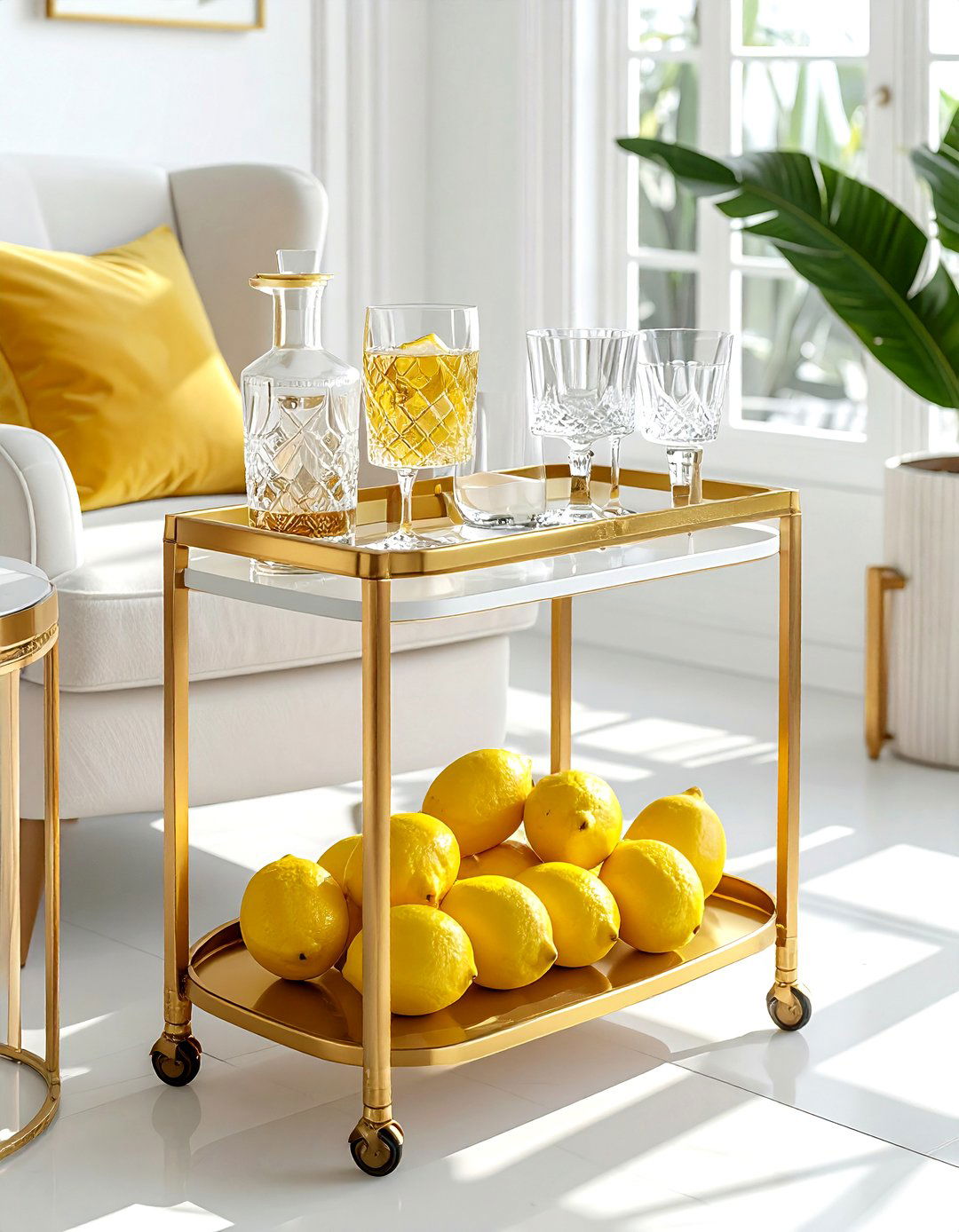 Sunroom bar cart - 30 sunroom decor ideas