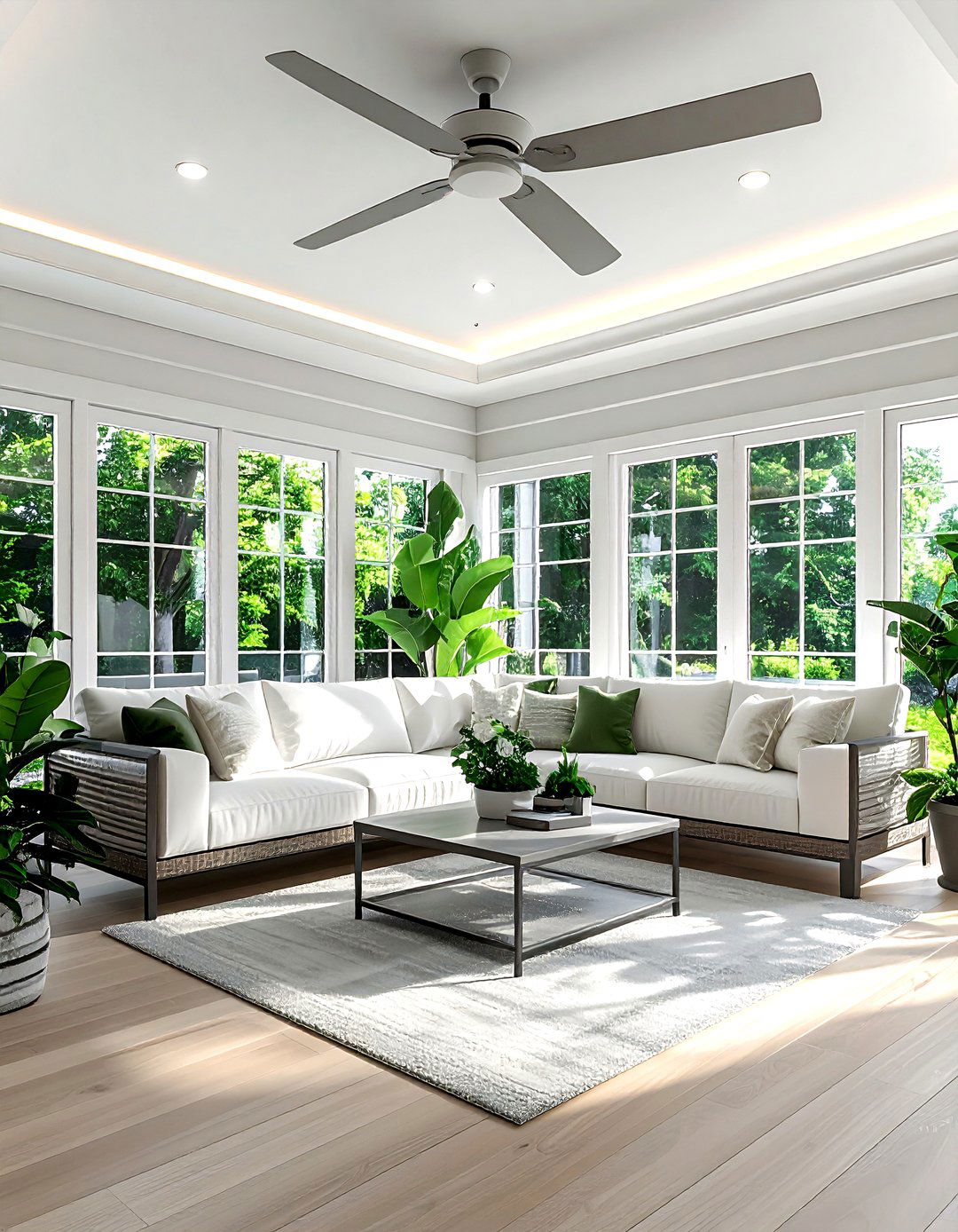 Sunroom ceiling fan - 30 sunroom decor ideas