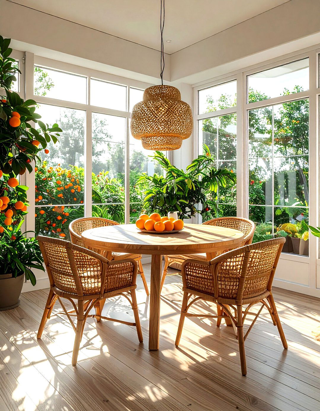 Sunroom dining room - 30 nature-inspired dining room ideas