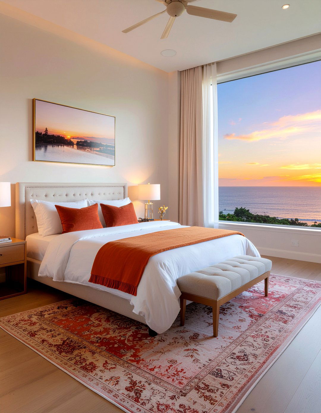 Sunset Inspired Bedroom - 30 nature themed bedroom ideas
