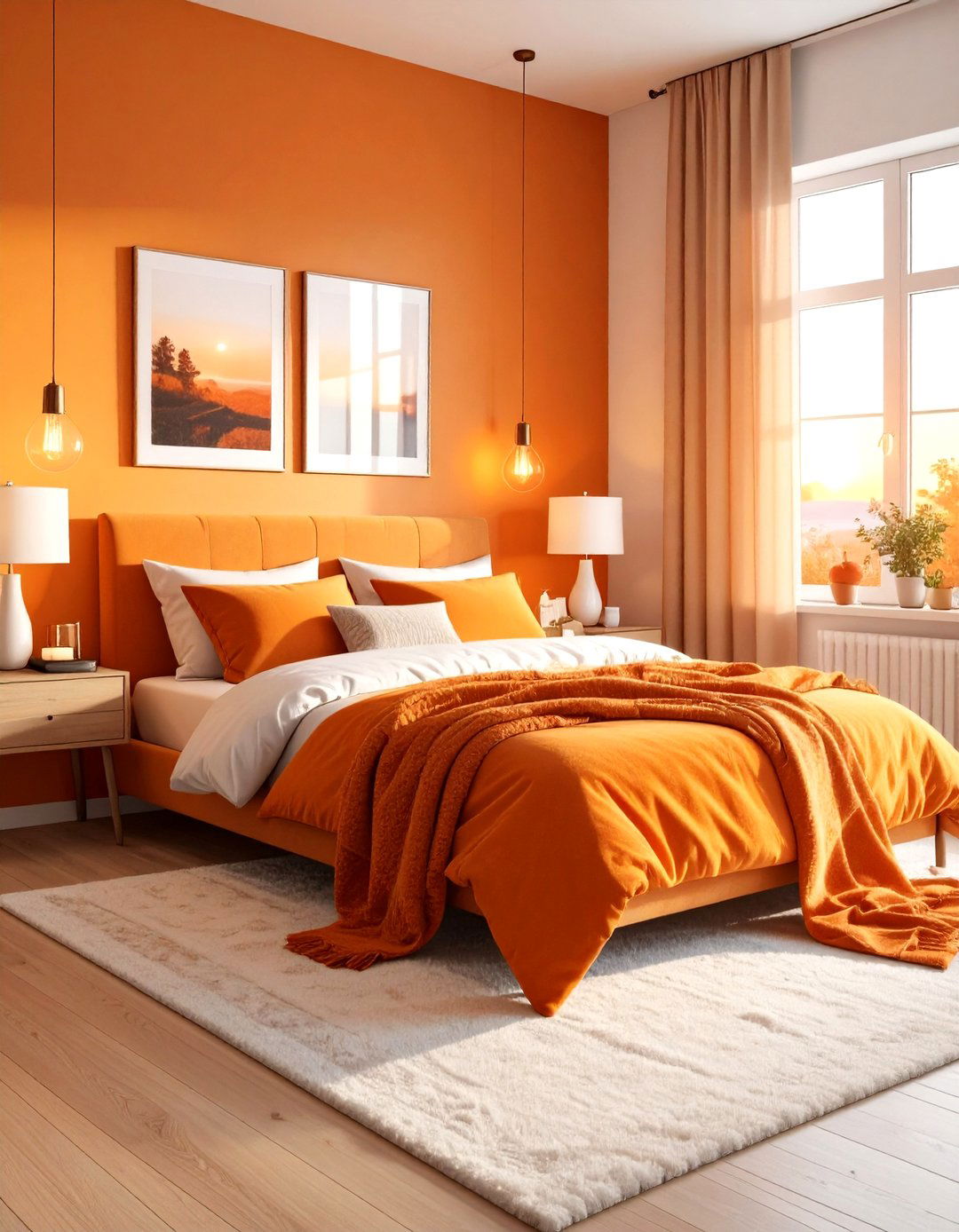 30 Bright Orange Bedroom Ideas for a Vibrant Modern Space