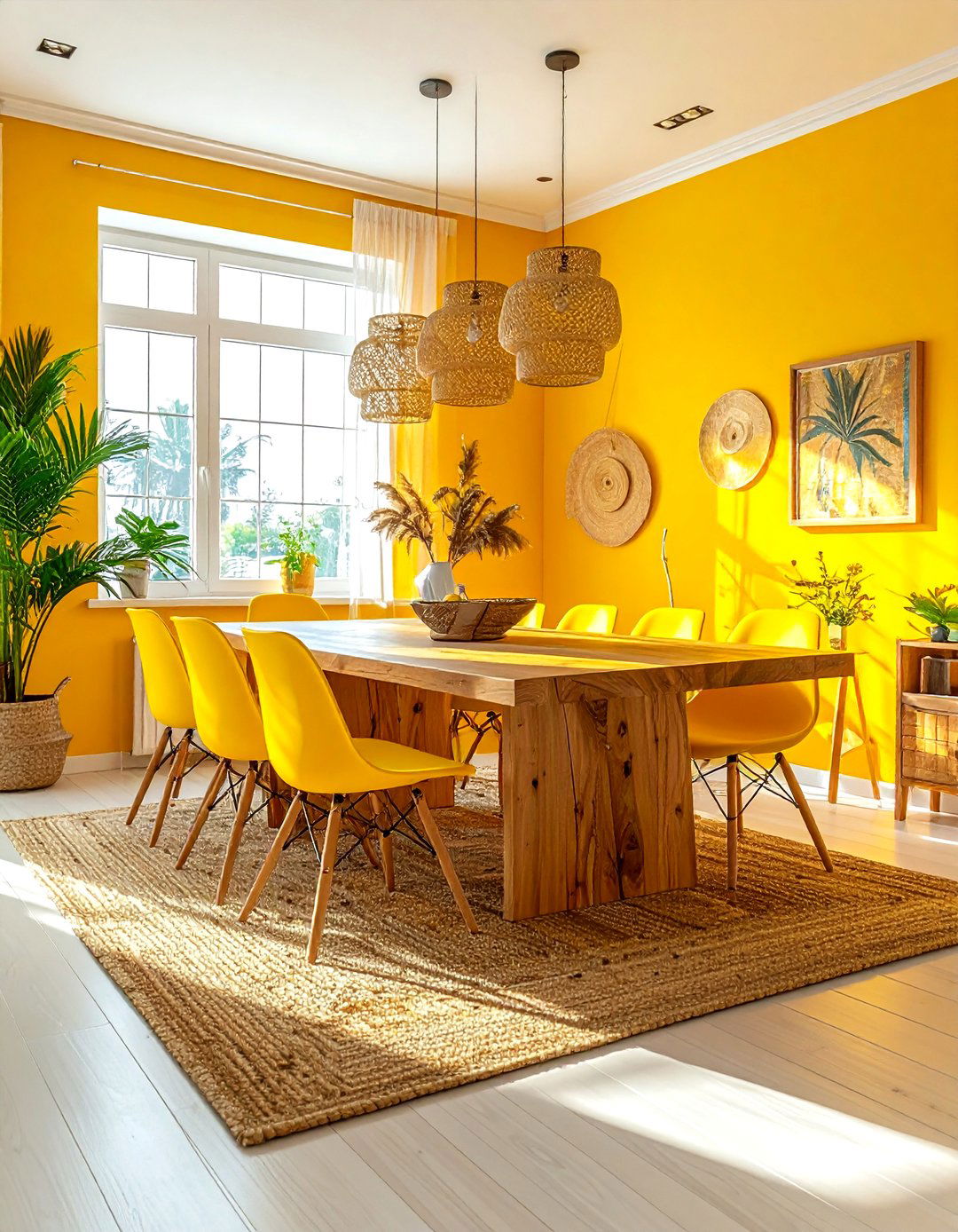 Sunshine Yellow Dining Room - 30 bright yellow dining room ideas