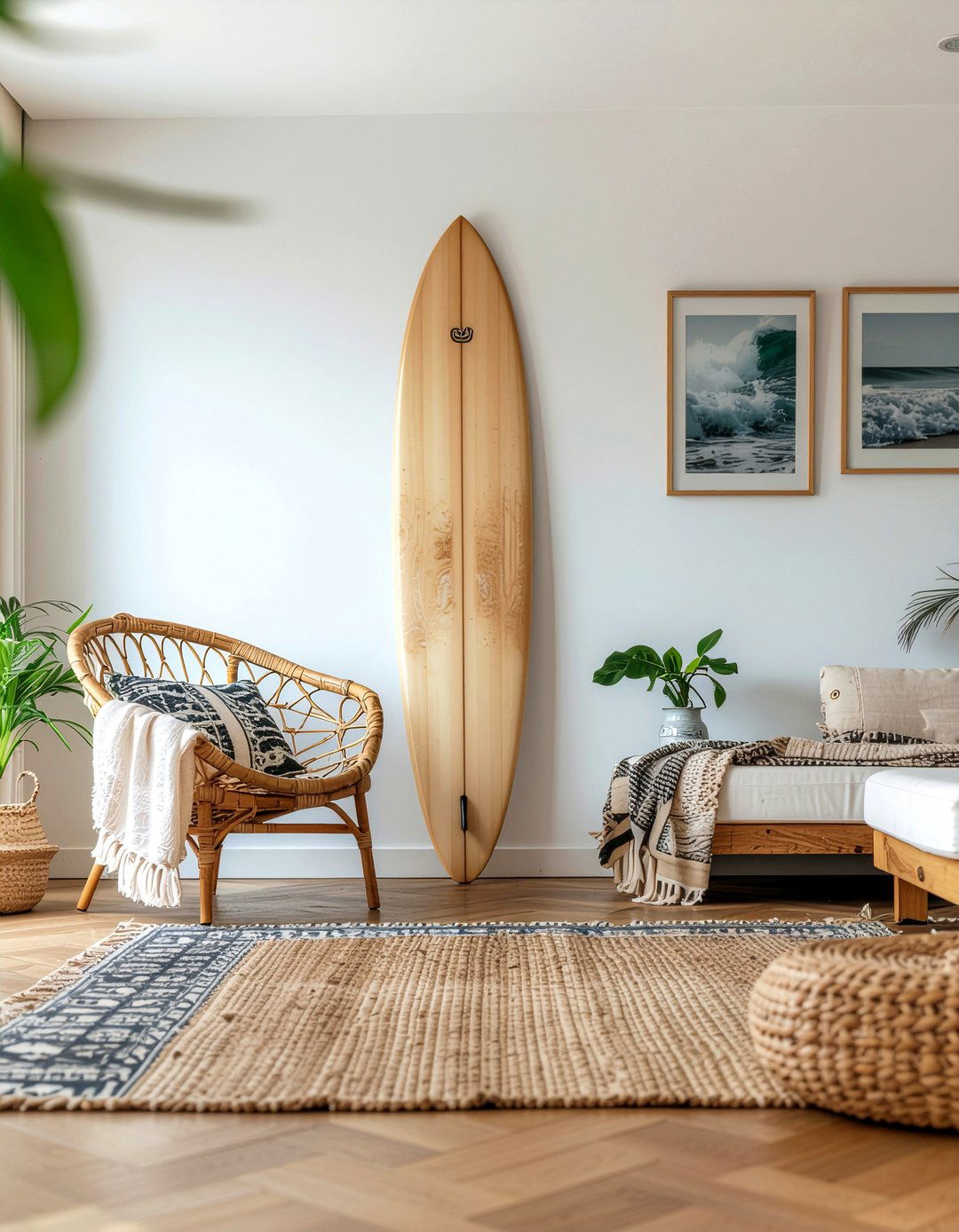 Surfboard Living Room Decor - 30 beach themed living room ideas
