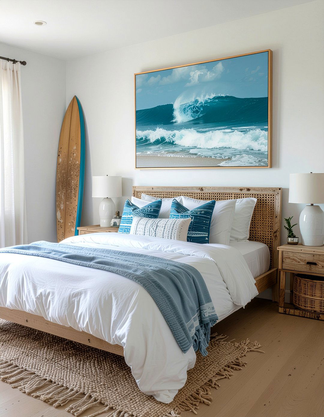 Surfboard Wall Art - 30 Hawaiian bedroom ideas