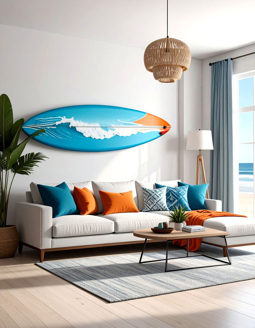 Surfboard Wall Art - 30 ocean decor ideas